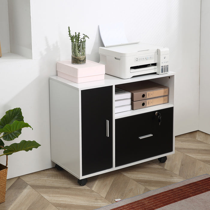 Homcom Classeur Verrouillable Avec Rail De Suspension