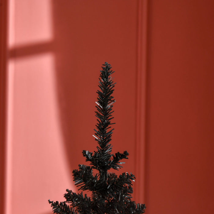 Homcom Arbre De Noel, Arbre De Noel Fin Avec Branches Realistes, Noir