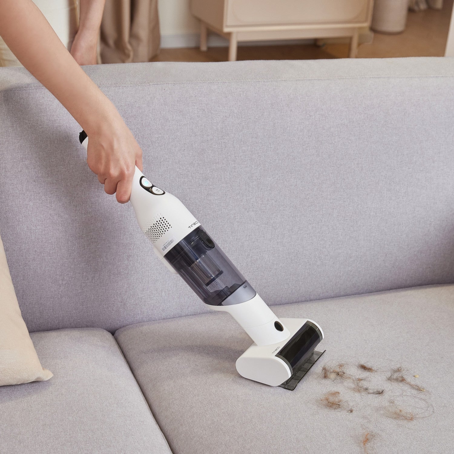 Aspirateur à Main Sans Fil Linterngo 17000PA - 3 Vitesses, Rechargeable USB-C, 6000 MAh - Pour Voiture, Maison, Poils D'animaux - 440g Léger