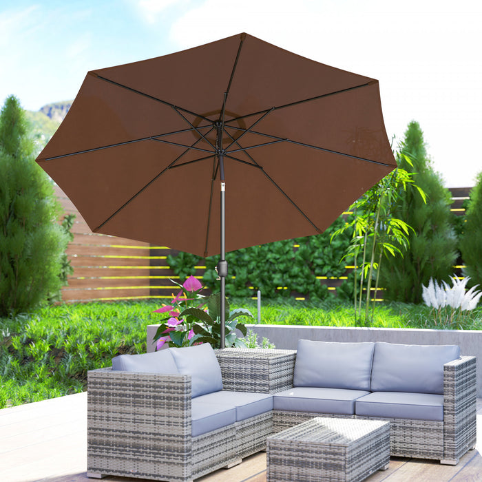 Outsunny Parasol Marron