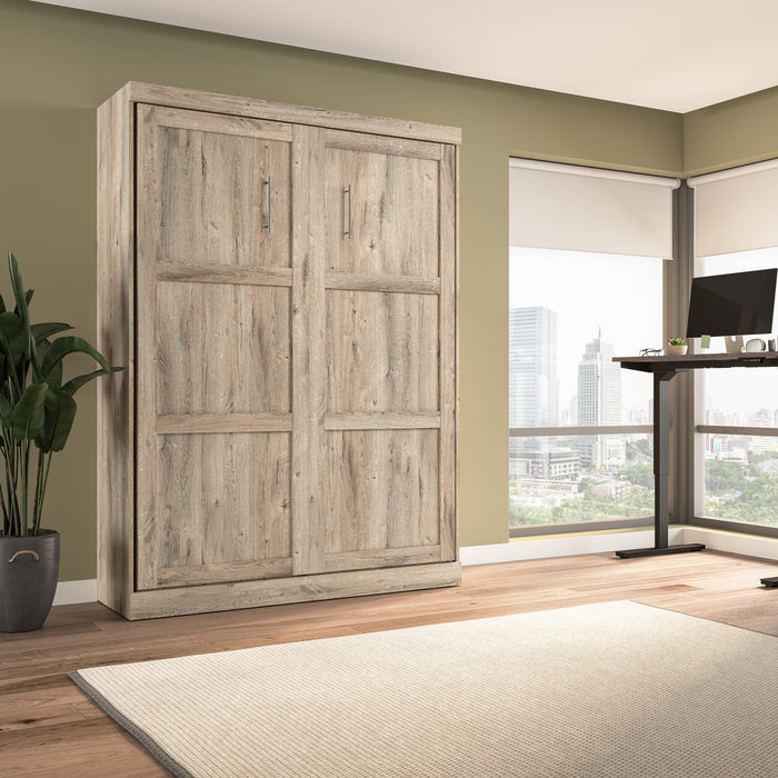 Grand lit escamotable mural Pur de Bestar de 65 po - brun rustique