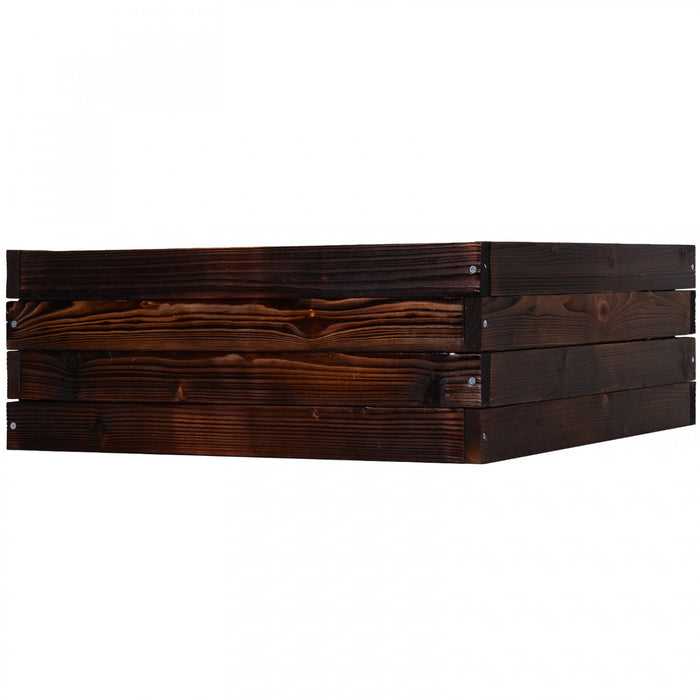 Outsunny Carre Potager De Jardin Jardiniere Parterre De Fleurs Legumes Fruits Bois De Sapin Carbonise