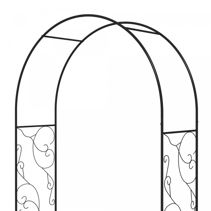 Outsunny Arche De Jardin En Metal, Double Portail, Tonnelle De Jardin, Noir