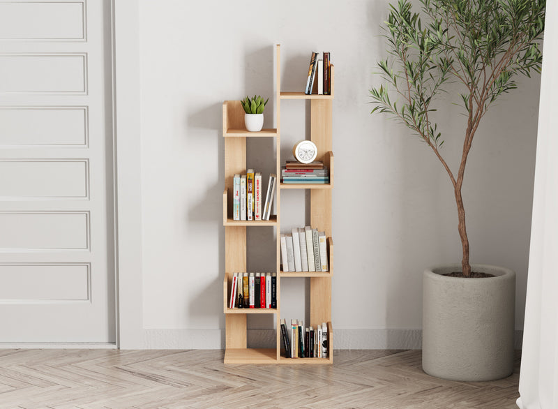 Étagère murale de 57 po avec 8 tablettes ouvertes