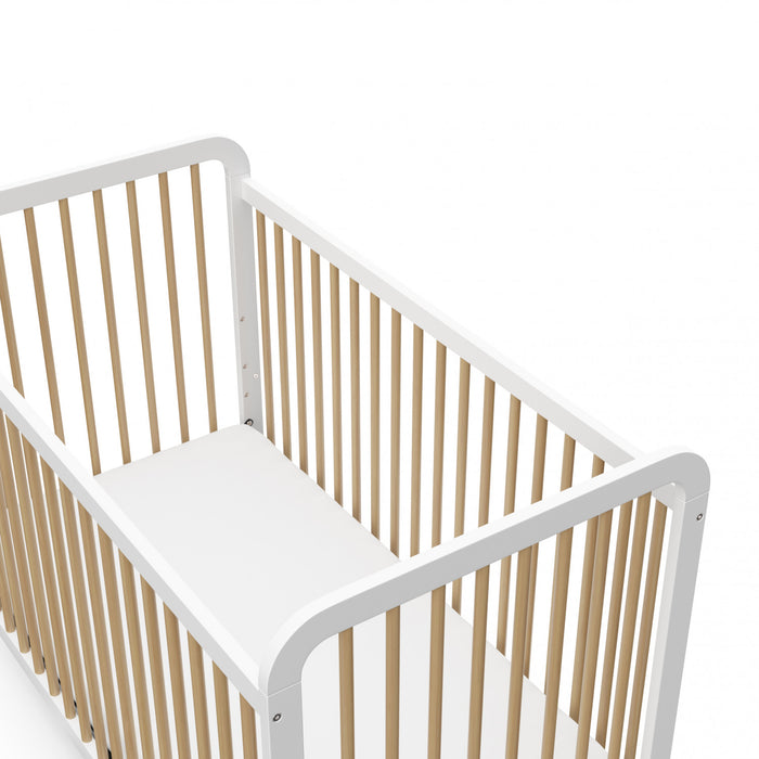 Storkcraft Pasadena Lit de bebe convertible 3-en-1 - Blanc avec bois clair