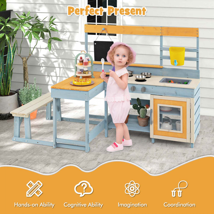 Cuisine De Boue Costway Avec Table De Pique-nique Pour Enfants