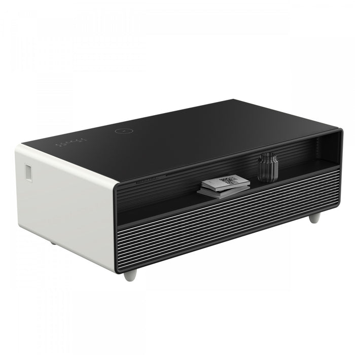Table basse intelligente Evoluto Tavolo blanche 51 po– Doubles tiroirs refrigeres-FCTFR7006-51WHT