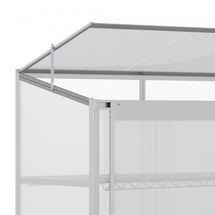 Outsunny Serre A Cadre Froid En Aluminium A 2 Niveaux Avec Dessus Ouvrant