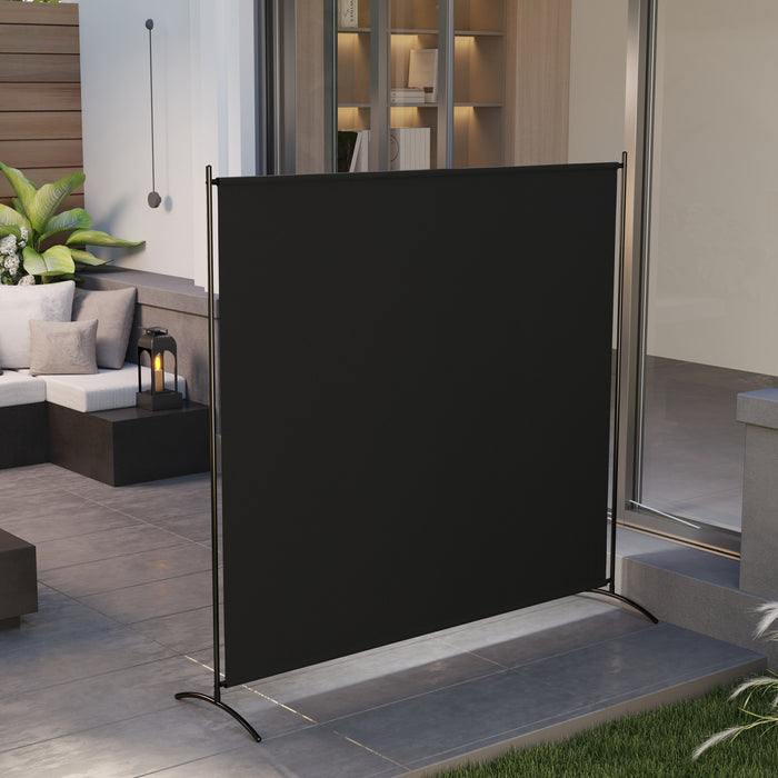 Outsunny Ecran De Confidentialite A Panneau Unique Uv30+, Noir