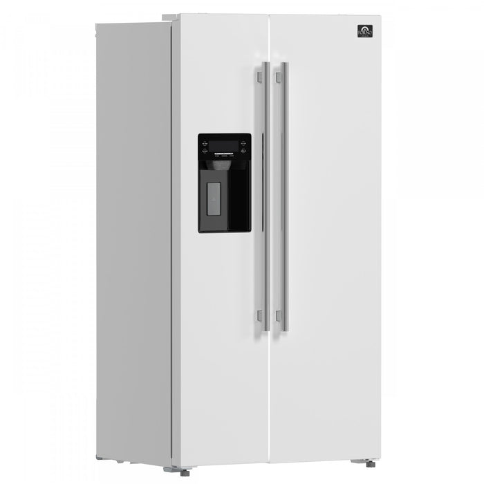 Refrigerateur cote a cote Salerno de 36 po, blanc, 20 pi³ – FFRBI1844-36WHT