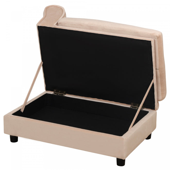 Pawhut Canape Pour Animal De Compagnie, Canape Pour Chien, Lit Sureleve Pour Animal De Compagnie Avec Fonction De Rangement, Chien De Petite Taille, Chats, Rembourrage Mousse, Salon, Beige