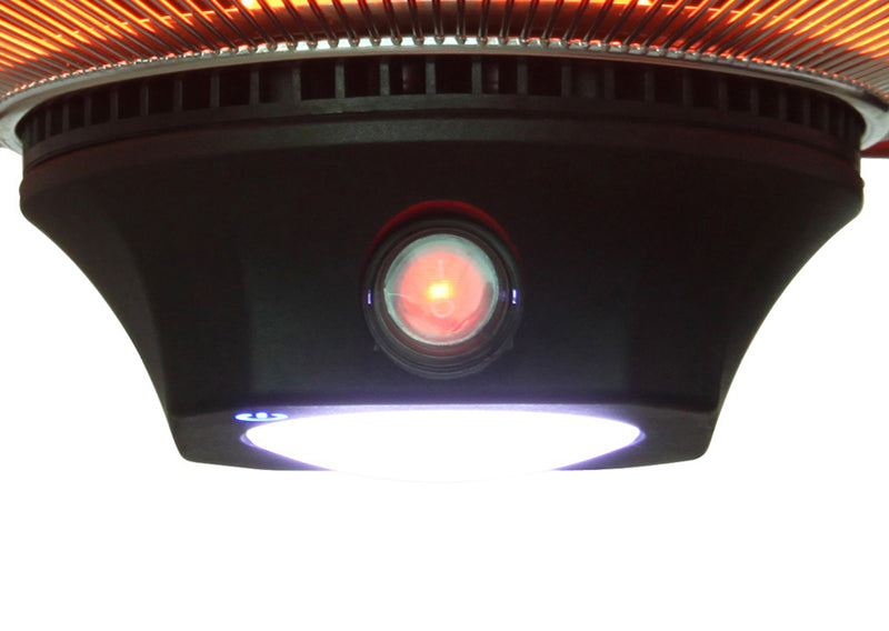 Radiateur de terrasse suspendu électrique et à infrarouge Energ+ - HEA-21288 LED-BLK