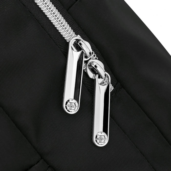 Sac a dos intelligent Swissdigital Design KATY ROSE - Rucksack avec port de chargement integre - Noir Platine