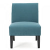 Fauteuil D’appoint Oliver En Tissu aspect lin Avec Pieds En Bois Caoutchouc - Bleu Sarcelle