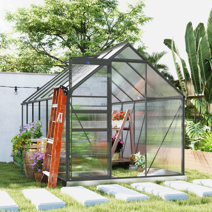 Outsunny Serre Exterieure En Polycarbonate 6' X 12' X 6,5'