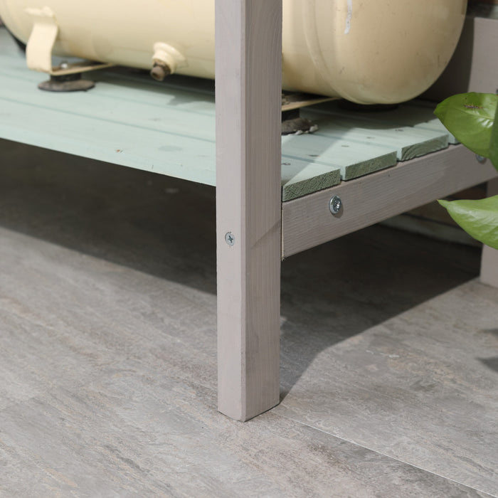 Table De Jardinage En Bois Homcom 36\" Avec Tiroir, Gris