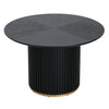 Cove 47.25" Round Pedestal Dining Table for 4-5 People, Black | Table a manger ronde a piedestal Cove 47,25 pouces pour 4 a 5 personnes, noir