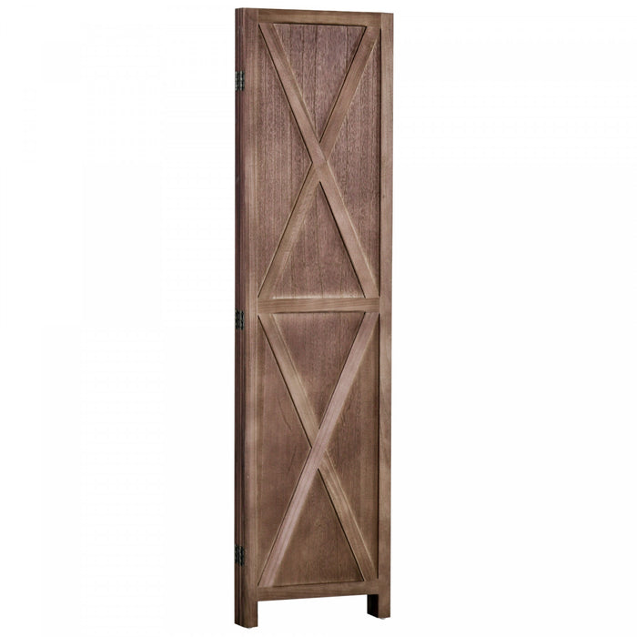 Homcom Separateur De Piece En Bois A 4 Panneaux De 5.6\" Pliable