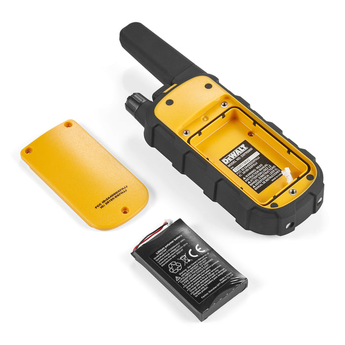 6 Talkies de chantier Dewalt DXFRS800 - 2 Watts, robuste, longue portée, radios bidirectionnelles intérieures-extérieures + 22 canaux