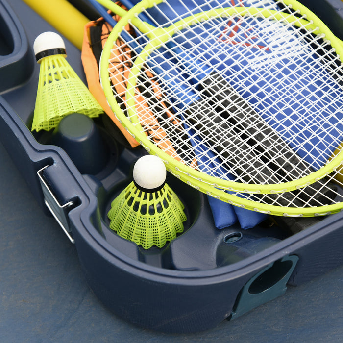 Homcom Ensemble De Filets De Badminton Portables