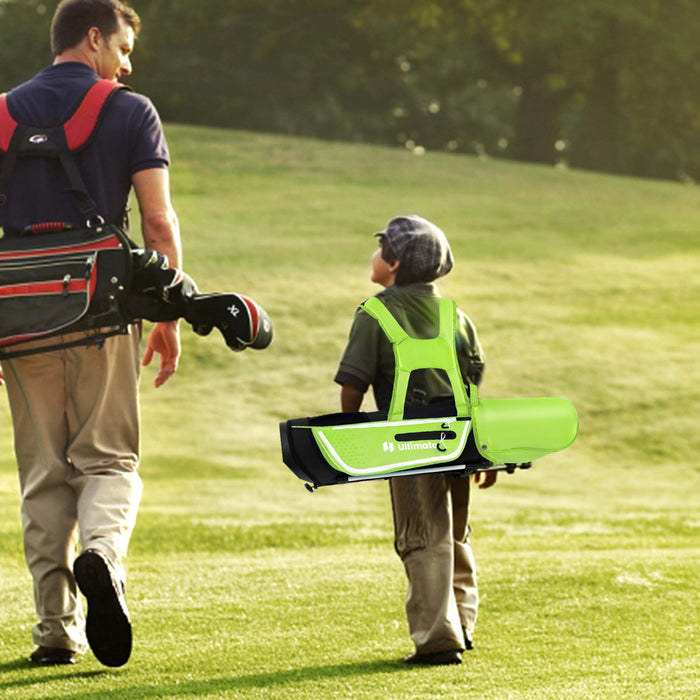 Ultimate Kids Golf Practice Set Junior Complete Golf Club Set Pour Enfants Ages De 5 A 7 Ans Vert