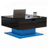 Ethan Coffee Table with Lift-Top and LED Lights,Black | Ethan table basse relevable avec eclairage LED, noir