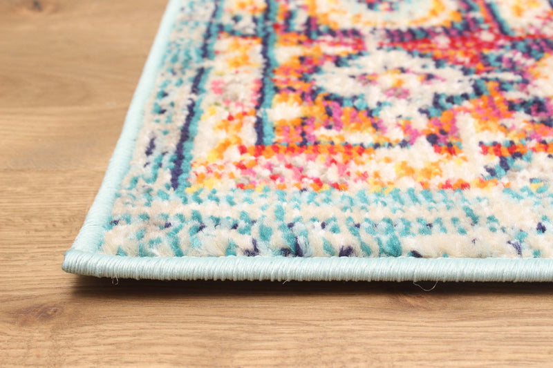 Tapis Traditionnel Lotus 5'0\" x 8'0\" en Bleu