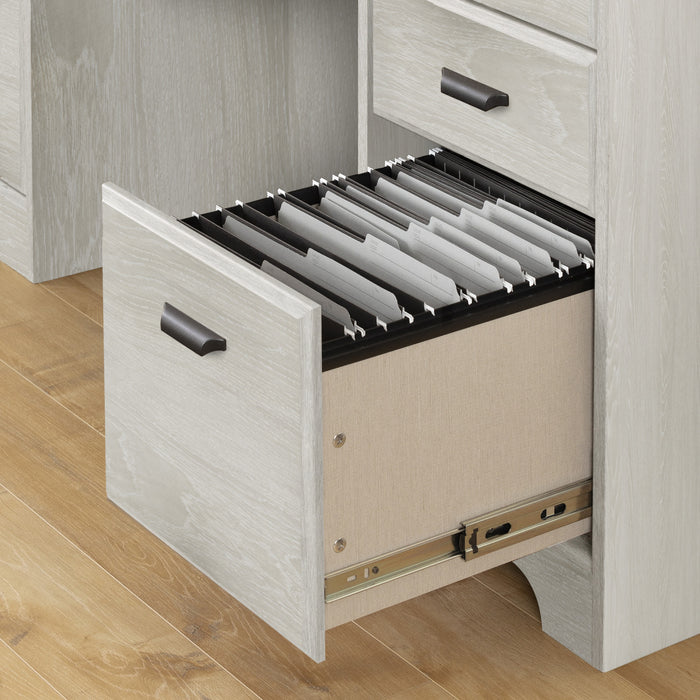 Versa Bureau De Travail Pour Ordinateur Avec Huche - Chene Hivernal