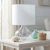 Ryley Glass Raindrop Table Lamp, Clear, 13.75"H | Ryley Lampe de table en verre motif gouttes de pluie, Transparent, 13,75 po H