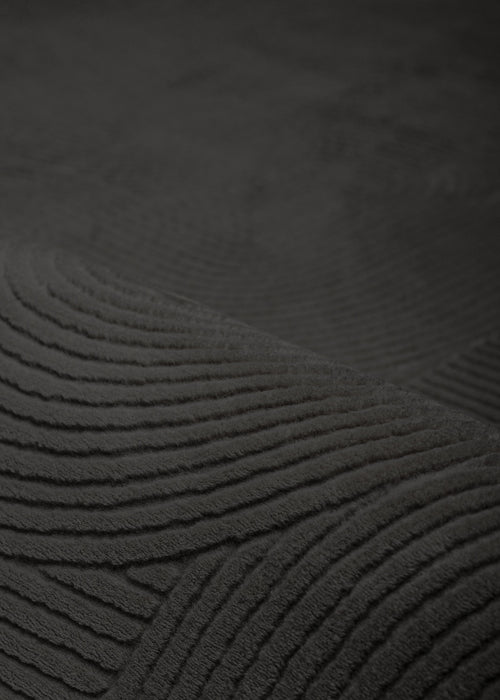 Tapis Lavable/Contemporain Elion 6'7\" x 9'0\" en Charbon