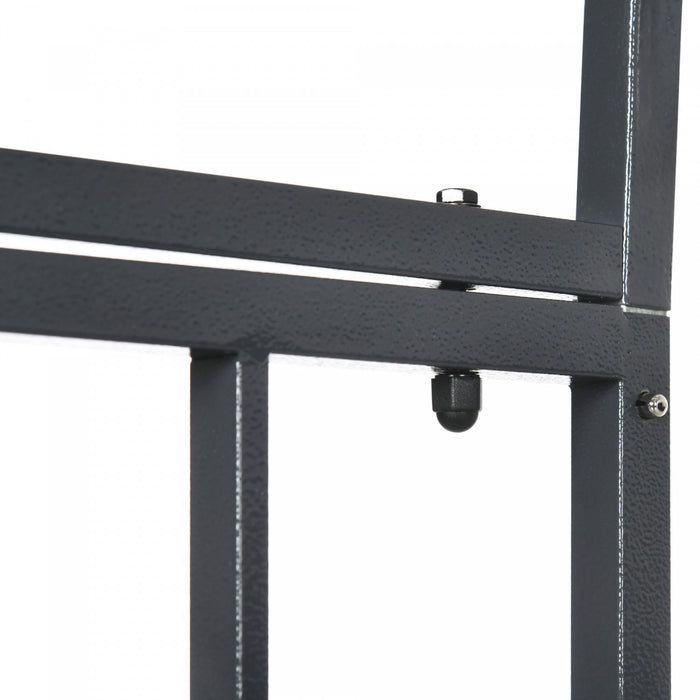 Outsunny Arche De Jardin En Acier De 81 Po Avec Porte Pelouse Cour Arriere