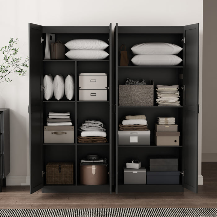 Armoire-penderie moderne Cornelia 2 pieces en noir