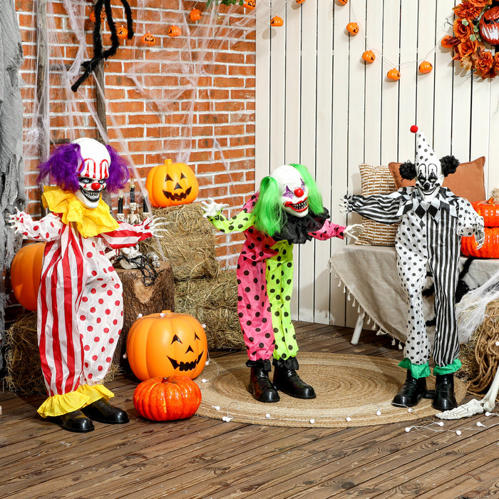 Outsunny Clown Anime Pour Halloween, Accessoires Empilables Pour Halloween