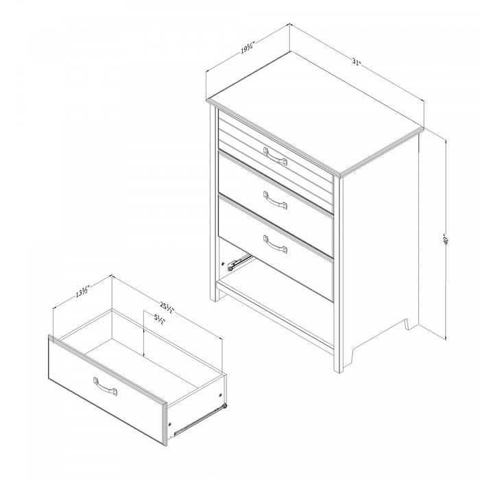 Ulysses Commode 4 Tiroirs - Myrtille