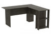 Bureau d’ordinateur de 55 po avec rangement et 2 tablettes - gris foncé
