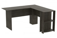 Bureau d’ordinateur de 55 po avec rangement et 2 tablettes - gris foncé