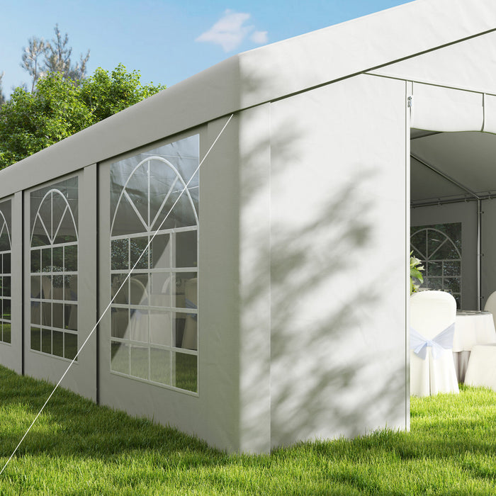 Outsunny Grande Tente De Fete 20' X 40' Avec 12 Fenetre Amovibles