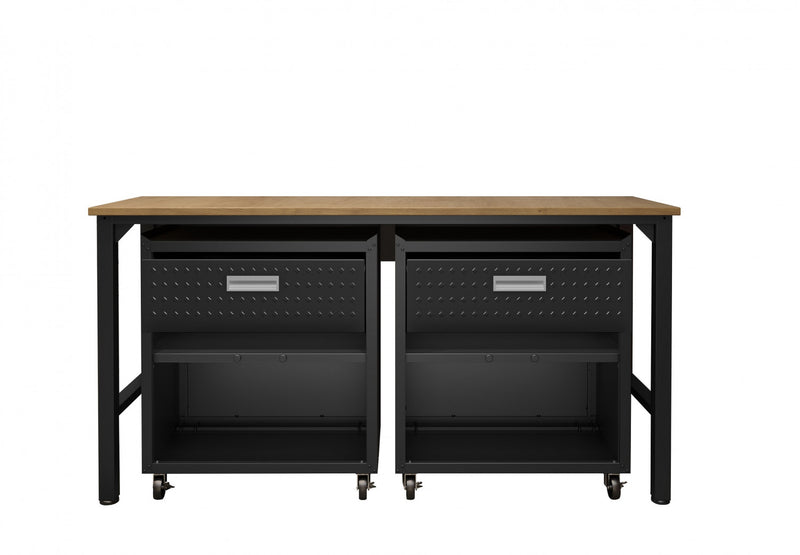 Ensemble de garage moderne Fortress 3 pieces en gris charbon