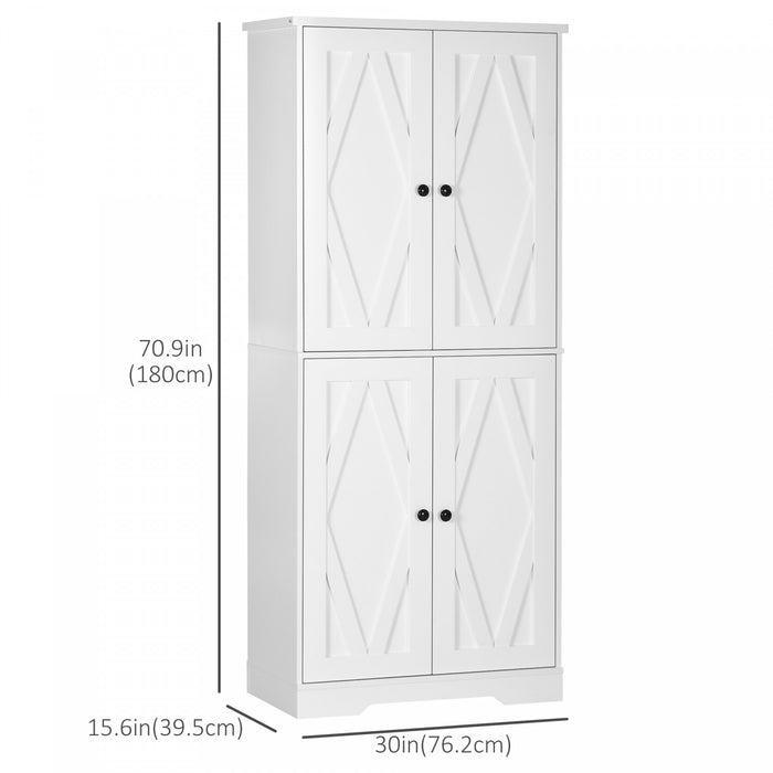 HOMCOM Armoire de rangement, garde-manger de cuisine de 71 po