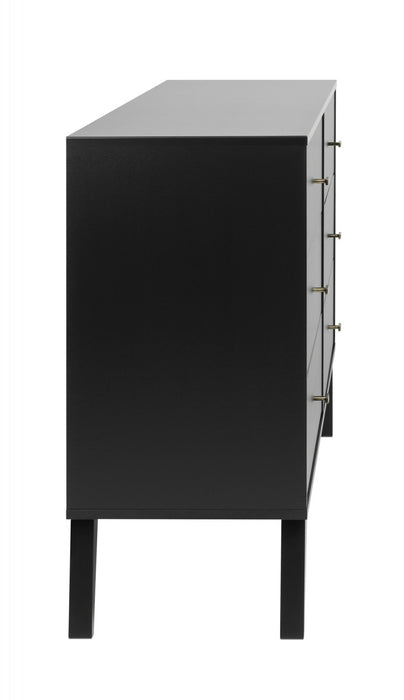 Commode Milo à 6 tiroirs - noire