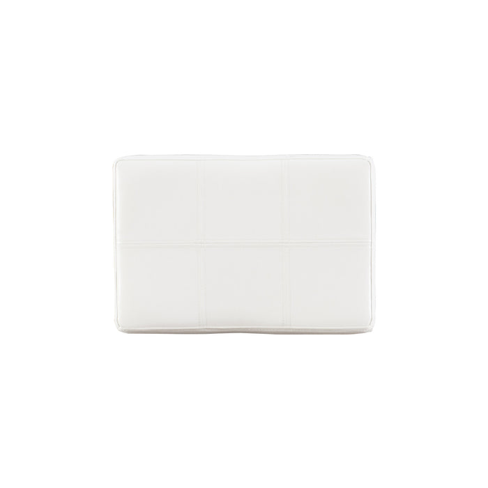 Tabouret Claridge de hauteur comptoir en similicuir et sans dossier - noir et blanc