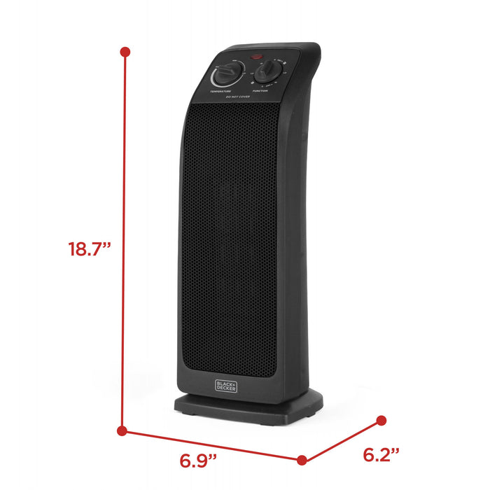 Radiateur tour Black+Decker de 18,7 po avec éléments en céramique