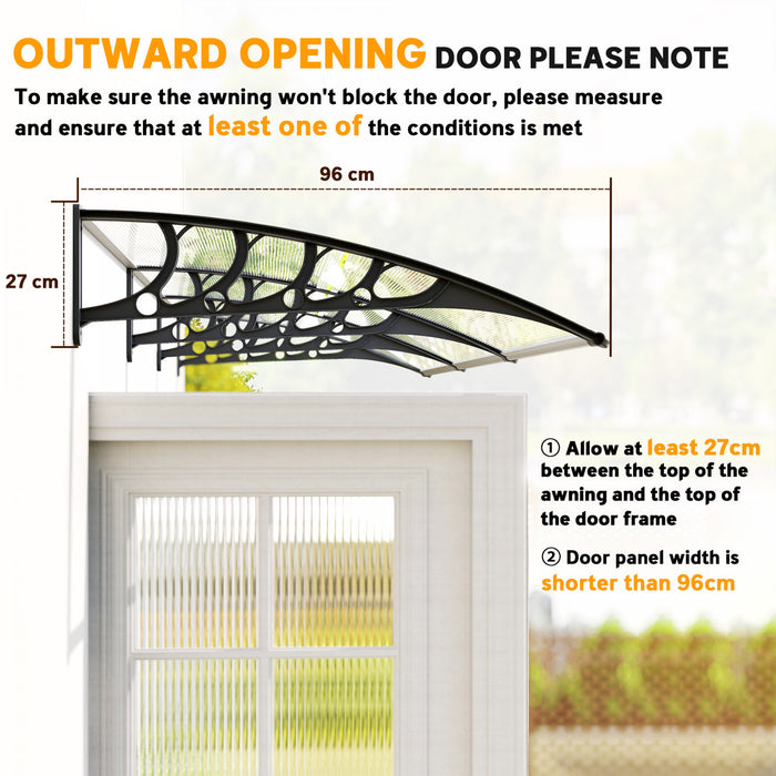Outsunny Auvent de fenetre, Couverture de patio exterieur