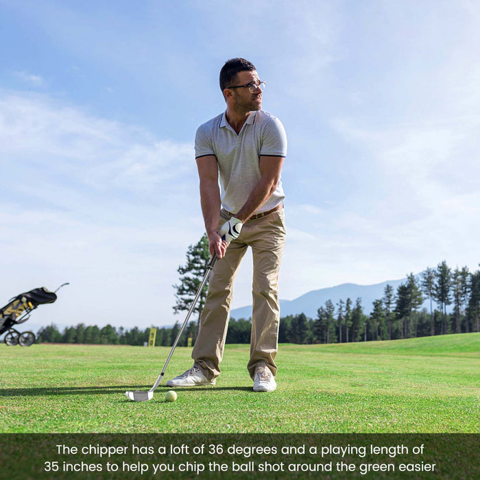 Ultimate Golf Chipper Droite Chipping Club En Acier Inoxydable Tete Battant Ligne D'aide