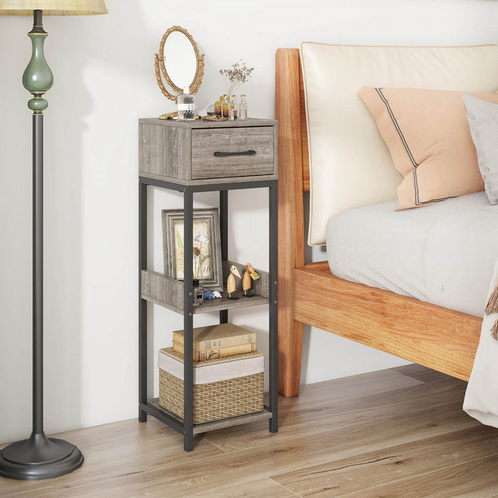 Costway 2 Pack 3 Etagere D'installation Haute Interieure De Niveau Avec Etagere D'affichage De Dispositifs Anti-basculement De Tiroir