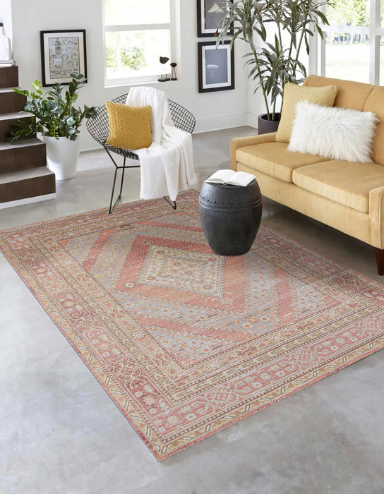 Tapis Traditionnel Poppy 5'3\" x 7'3\" en Rose