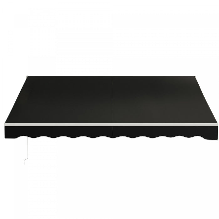 Outsunny Auvent Electrique Retractable 10' X 12' Avec Telecommande, Noir
