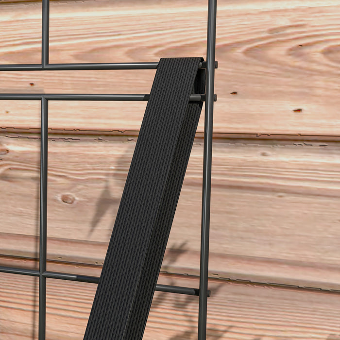 Outsunny Lit De Jardin Sureleve En Bois Avec Treillis Et Doublure De Lit, Jardiniere Surelevee Avec Pieds En Metal Pour Legumes, Fleurs, Herbes