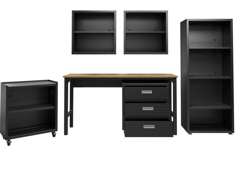 Ensemble de garage moderne Fortress 6 pieces en gris charbon