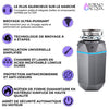 BrightDIAMOND 3/4HP Quietest Waste Disposer, LED Cabinet Light, Corded & Air Switch, Black Onxy - WDD075TA1BO Food Disposer | BrightDIAMOND 3/4 HP Broyeur ultra-silencieux, DEL sous armoire, cordon/interrupteur, Noir-WDD075TA1BO